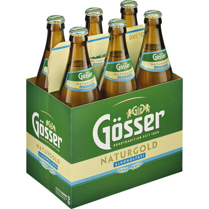 Gösser Naturgold alkoholfreies Bier 6 x 0,5 l