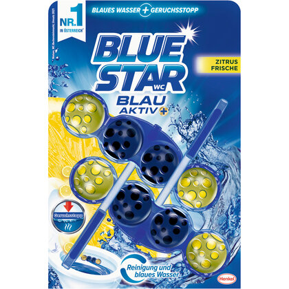 Blue Star Blau Aktiv Zitrus Frische VP WC Reiniger 2er
