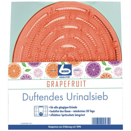 Becher Duftendes Urinalsieb Grapefruit