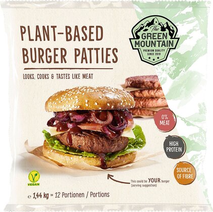The Green Mountain Veganes Burger Patty tiefgekühlt 12 x 120 g