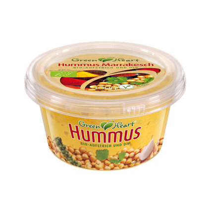 Green Heart Bio Hummus Marrakesch Aufstrich und Dip 150 g