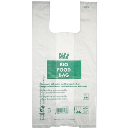 Pap Star Hemdchentragetaschen aus Bio-Folie 550 x 280 mm, 14,9 my, auf Rolle, 100 Stk.