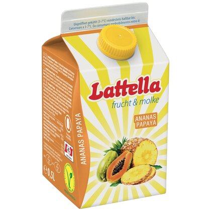 Lattella Lattella Molkedr. 500ml, Ananas/Papaya 0,5 l