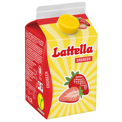 Lattella Lattella Molkedr. 500ml, Erdbeer 0,5 l
